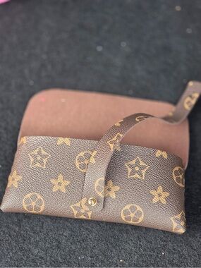 Louis Vuitton Brown and Gold Monogram Wristlet